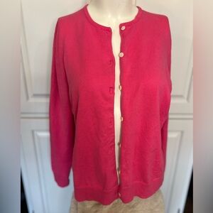 Lands End Pink Cardigan